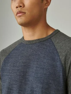 Lucky Brand duo fold long sleeve baseball blue multi*MEN Shirts & Tops
