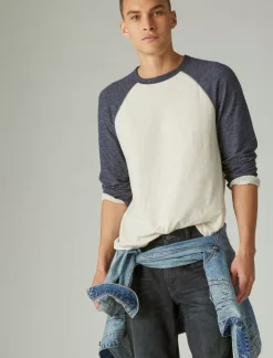 Lucky Brand duo fold long sleeve baseball multi*MEN Shirts & Tops