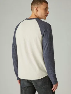 Lucky Brand duo fold long sleeve baseball multi*MEN Shirts & Tops