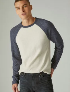 Lucky Brand duo fold long sleeve baseball multi*MEN Shirts & Tops