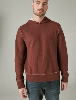 Lucky Brand duofold hoodie #550 burgandy*MEN Shirts & Tops