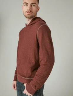 Lucky Brand duofold hoodie #550 burgandy*MEN Shirts & Tops