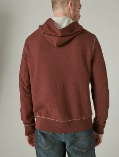 Lucky Brand duofold hoodie #550 burgandy*MEN Shirts & Tops