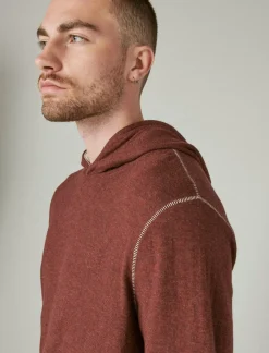 Lucky Brand duofold hoodie #550 burgandy*MEN Shirts & Tops
