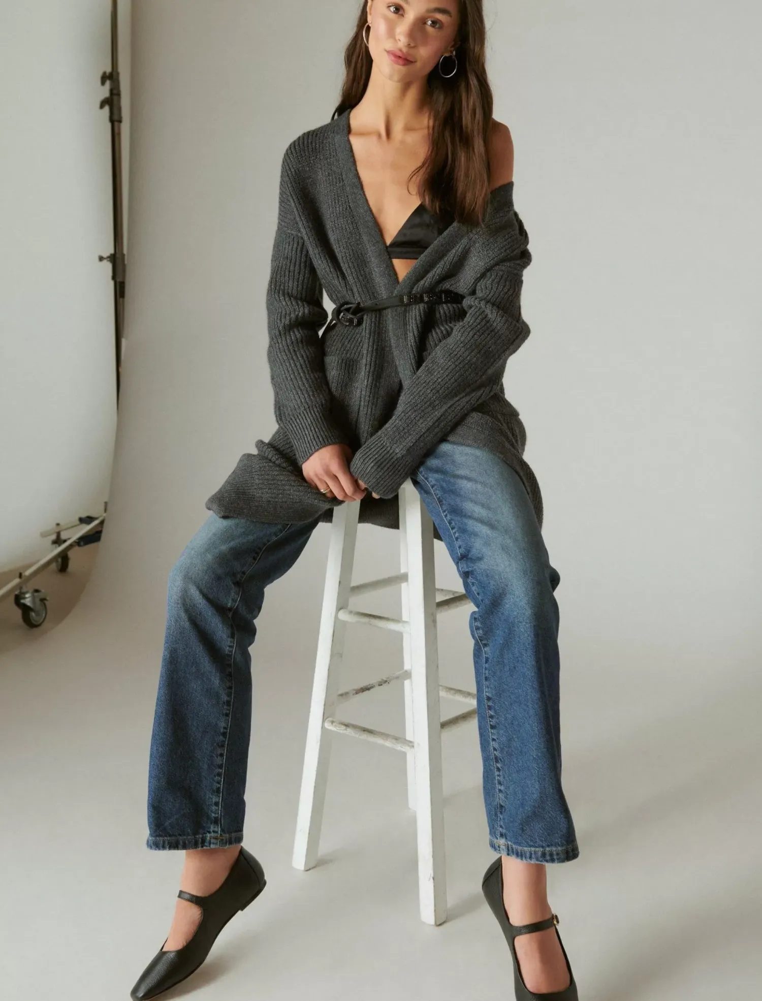 Lucky Brand duster cardigan dark grey heather*WOMEN Sweaters & Sweatshirts