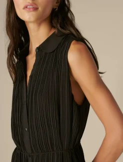 Lucky Brand easy pleat shift mini dress true black*WOMEN Dresses