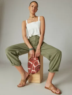 Lucky Brand easy pocket utility pant dusty olive*WOMEN Pants