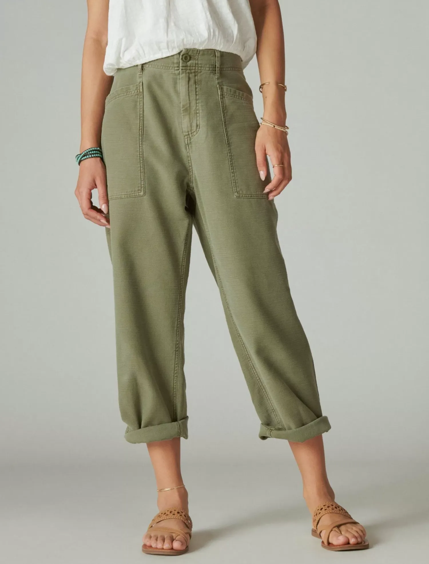 Lucky Brand easy pocket utility pant dusty olive*WOMEN Pants