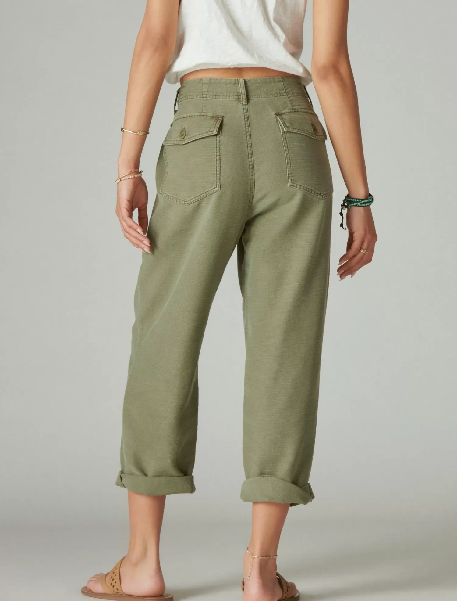 Lucky Brand easy pocket utility pant dusty olive*WOMEN Pants