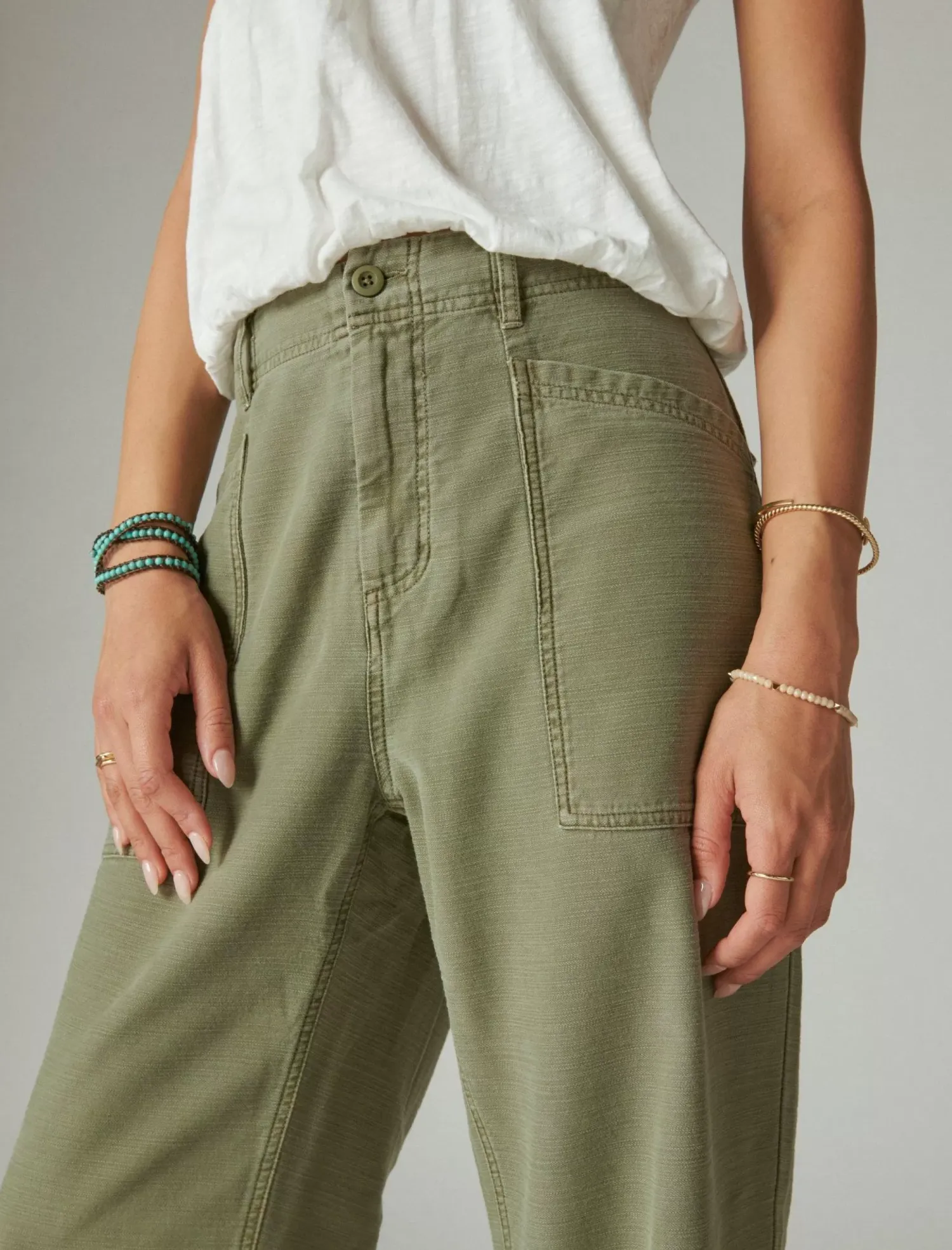 Lucky Brand easy pocket utility pant dusty olive*WOMEN Pants