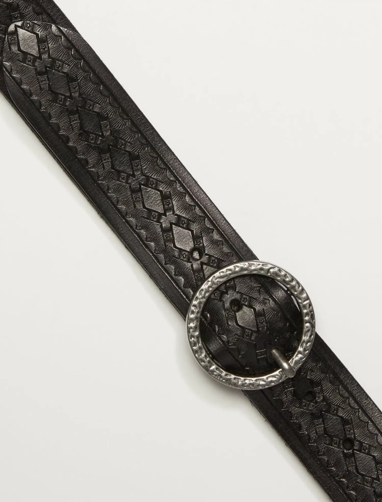 Lucky Brand embossed pattern belt black*WOMEN Belts