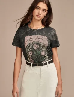 Lucky Brand embrace floral poster classic crew iron ore*WOMEN Graphic Tees