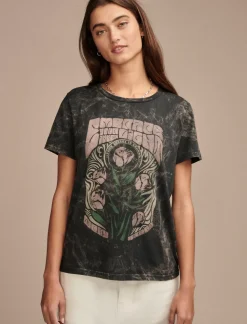 Lucky Brand embrace floral poster classic crew iron ore*WOMEN Graphic Tees