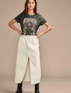 Lucky Brand embrace floral poster classic crew iron ore*WOMEN Graphic Tees