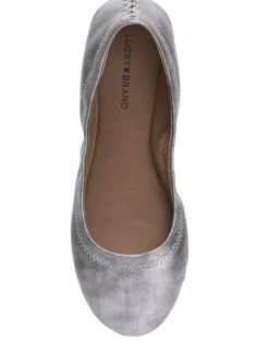 Lucky Brand emmie ballet leather flats open grey*WOMEN Shoes