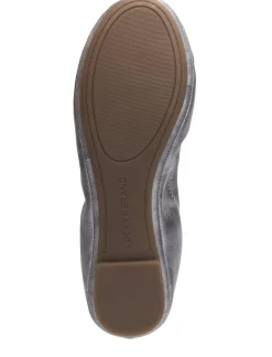 Lucky Brand emmie ballet leather flats open grey*WOMEN Shoes
