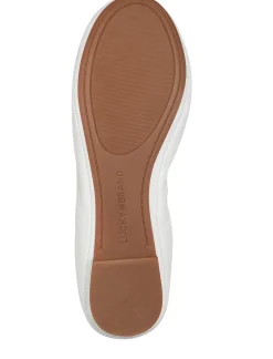 Lucky Brand emmie ballet leather flats open white/natural*WOMEN Shoes