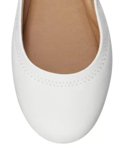 Lucky Brand emmie ballet leather flats open white/natural*WOMEN Shoes