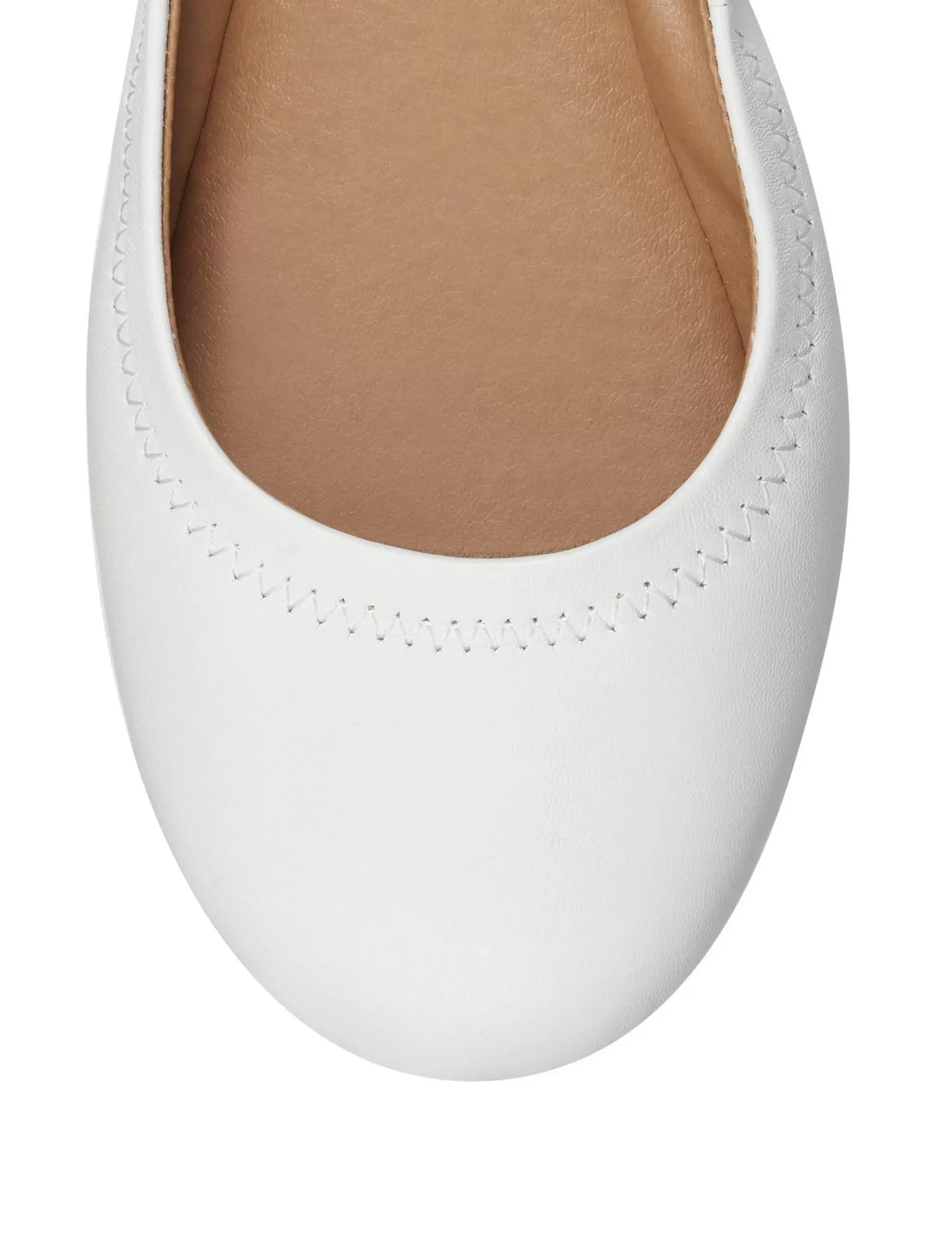 Lucky Brand emmie ballet leather flats open white/natural*WOMEN Shoes