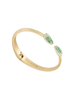 Lucky Brand enamel monstera hinge cuff gold*WOMEN Jewelry