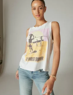 Lucky Brand endless summer tank bright white*WOMEN Graphic Tees