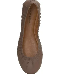 Lucky Brand erla flat open brown/rust*WOMEN Shoes