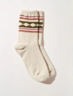 Lucky Brand fair isle fuzzy sock multi*WOMEN Socks