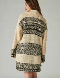 Lucky Brand fairisle coatigan egret combo*WOMEN Sweaters & Sweatshirts