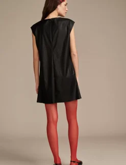 Lucky Brand faux leather dress black*WOMEN Dresses