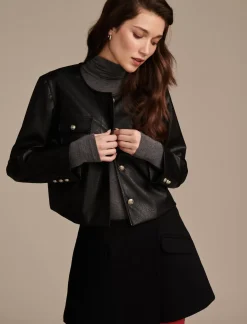 Lucky Brand faux leather jacket black*WOMEN Jackets & Outerwear
