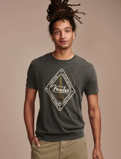 Lucky Brand fender diamond tee jet black*MEN Graphic Tees