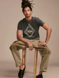Lucky Brand fender diamond tee jet black*MEN Graphic Tees