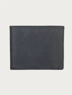 Lucky Brand flag embossed leather bifold wallet black*MEN Bags & Wallets