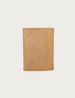 Lucky Brand flag embossed leather trifold wallet medium brown*MEN Bags & Wallets