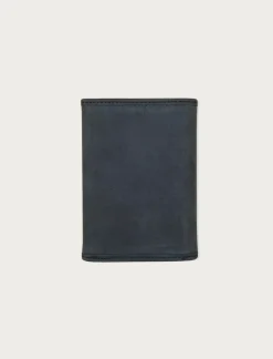Lucky Brand flag embossed leather trifold wallet black*MEN Bags & Wallets