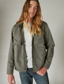 Lucky Brand fleece lined shirt jacket raven*MEN Jackets & Outerwear