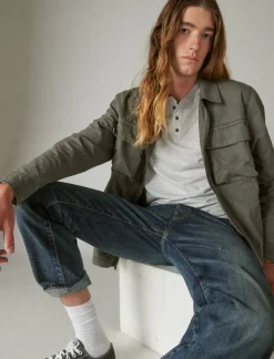 Lucky Brand fleece lined shirt jacket raven*MEN Jackets & Outerwear
