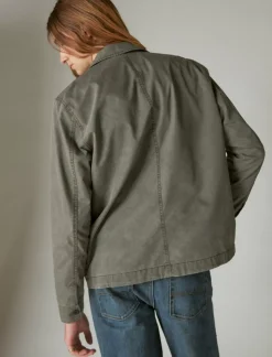 Lucky Brand fleece lined shirt jacket raven*MEN Jackets & Outerwear