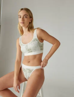 Lucky Brand floral patchwork bralette buff*WOMEN Intimates & Sleepwear