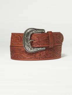 Lucky Brand floral pattern embossed w medium brown*WOMEN Belts