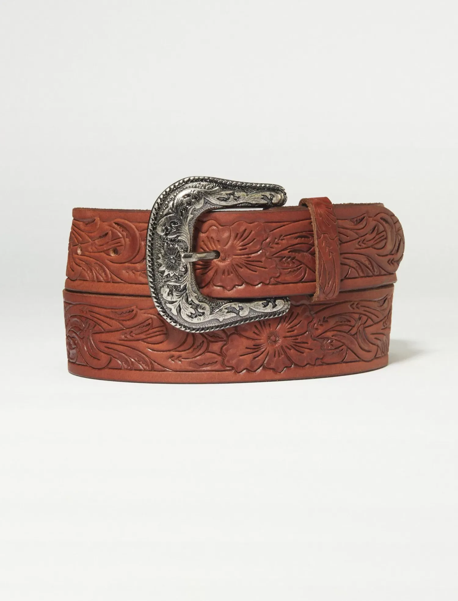 Lucky Brand floral pattern embossed w medium brown*WOMEN Belts