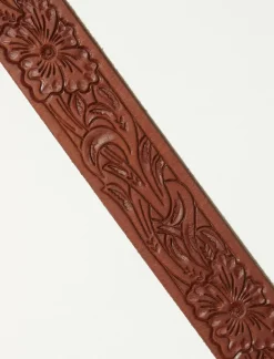 Lucky Brand floral pattern embossed w medium brown*WOMEN Belts