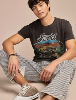 Lucky Brand ford fun truck jet black*MEN Graphic Tees