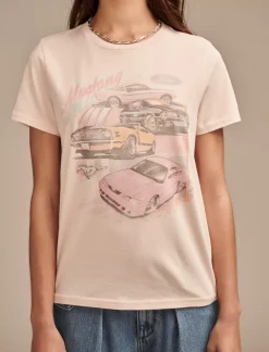 Lucky Brand ford mustang classic crew sepia rose*WOMEN Graphic Tees