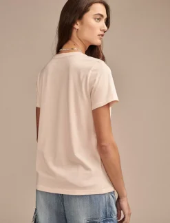 Lucky Brand ford mustang classic crew sepia rose*WOMEN Graphic Tees
