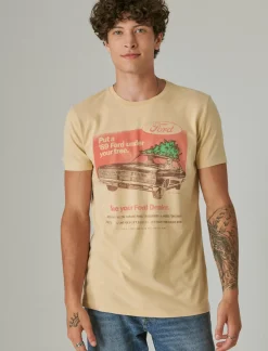 Lucky Brand ford tree gravel*MEN Graphic Tees
