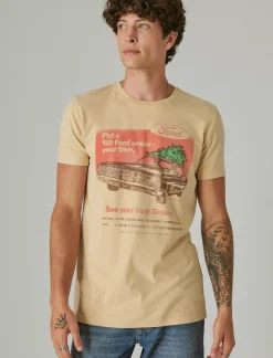 Lucky Brand ford tree gravel*MEN Graphic Tees