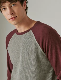 Lucky Brand french rib long sleeve crew grey multi*MEN Shirts & Tops