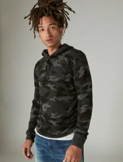 Lucky Brand garment dye camo thermal hoodley multi*MEN Shirts & Tops