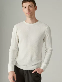 Lucky Brand garment dye thermal crew bright white*MEN Shirts & Tops